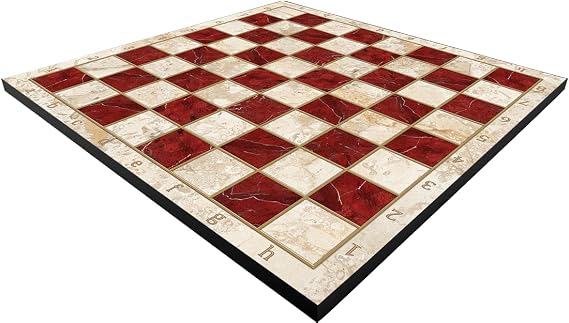 Chessboard Red Marble Pattern - Chess Board