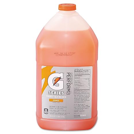 Gatorade 03955 Liquid Concentrates, Orange, 1 gal, Jug (Pack of 4)