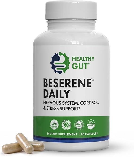 Healthy Gut BeSerene Daily | Cortisol & Stress Support | Supports Your Sleep and Adrenals | 30 Servings