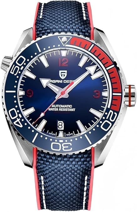 CADISEN Pagani Design Men's Automatic Mechanical Sport Diving Watch NH35 Movement Ceramic Bezel Waterproof 100M PD-1679