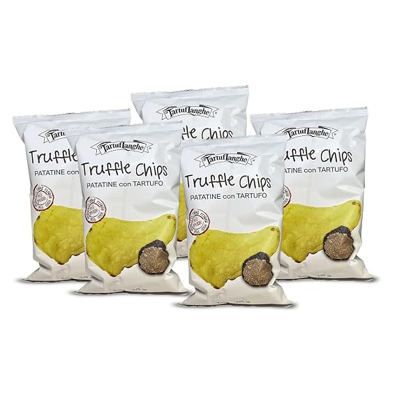 Truffle Chips (Pack of 5-3.53oz/100gm each), Truffle Potato Chips, Gourmet Chips Perfect Heathy Snacks for Family Gatherings, Get-Together and Parties