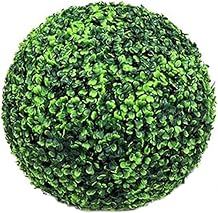 RUANLOV Boxwood Topiary Balls,Grass Dome Ball, Artificial Plant Decoration Ball, Round Faux Boxwood Balls Outdoor, Waterproof and Sun-Protected Fake Plant Sphere (Green 18cm/7in)