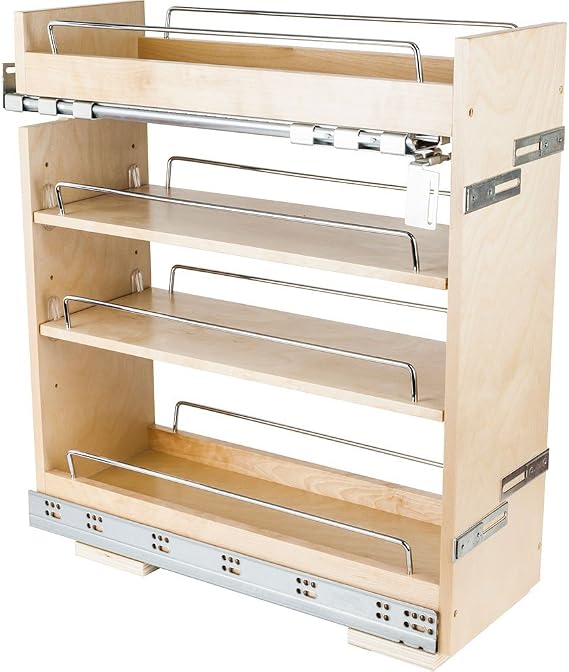 Hardware Resources BPO2-8SC 8 Inch (203mm) No Wiggle Base Cabinet Pullout