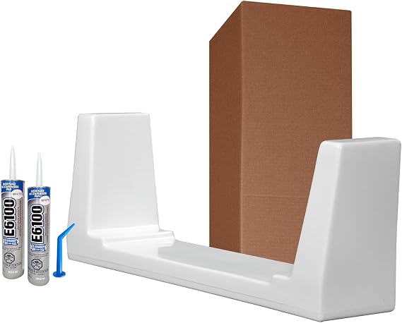 Walk-Thru Insert Accessibility Kit - Bath to Shower Conversion, White (Wide)