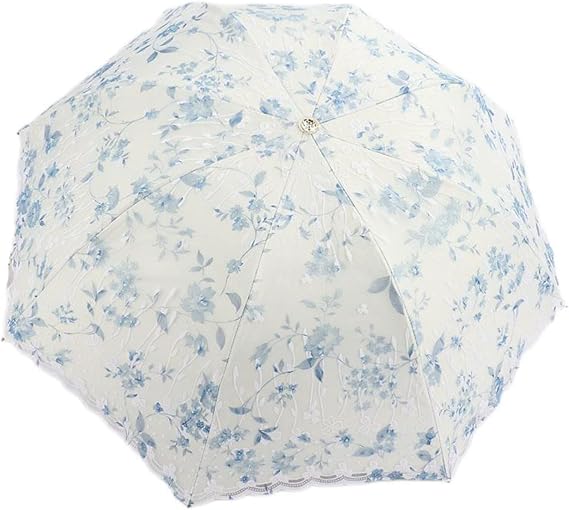 Honeystore Travel Sun Parasol Folding Brolly Anti-uv Sunshade Vintage Umbrella
