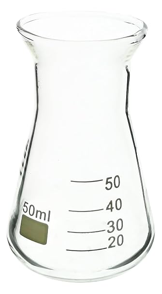 CCB0050 Glass 50ml Erlenmeyer Flask Wide Mouth Conical Flask