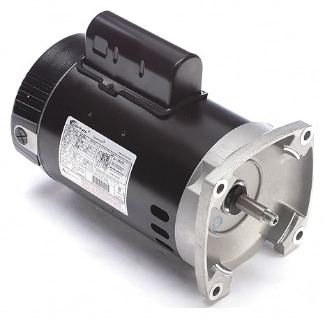 Century 1/2 HP Square Flange Pool Pump Motor, Permanent Split Capacitor, 3450 Nameplate RPM, 115/230 Voltage - B2846