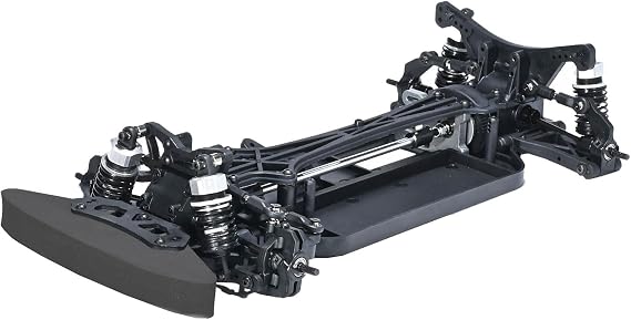 1/10 Scale 4X4 On-Road Rolling Chassis Frame Kit - Hobby Grade RC Car Chassis for Adults, DIY Customizable RC Car Frame (Electric Parts Not Included)