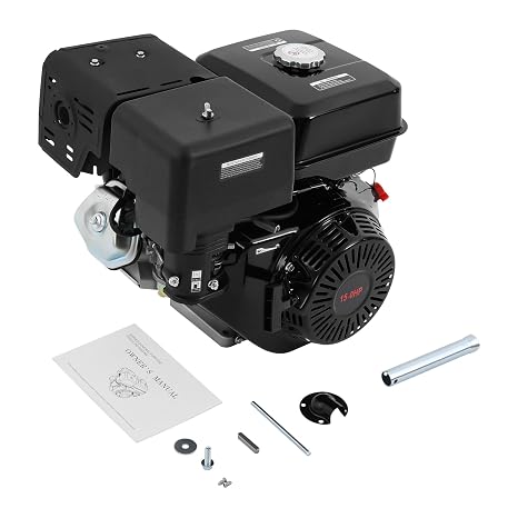 15HP 420CC Gas Engine, 4-Stroke Pull Start Mini Bike Engine Motor with Air Cooling System and Air Filter for Go-Karts Generators Lawn Mowers Water Pumps