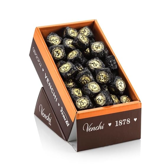 Venchi - Chocoviar 75% Display Box, Extra Dark Chocolate, Gift Idea, Gluten Free, No Colourings, No Preservatives, 70.54 oz