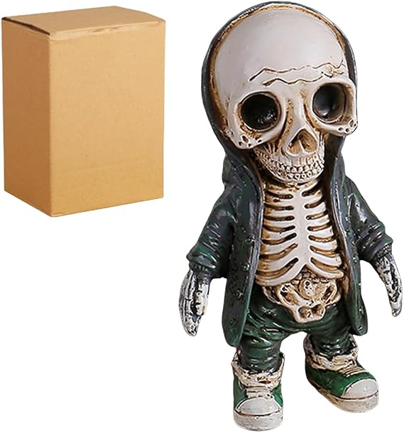 Halloween Skeleton Figurine Skeletons Halloween Decor Figure Skull Ornament Gothic Home Decorations for Adults 15cm - B