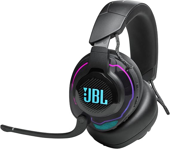 JBL QUANTUM 910 Gaming Headset/7.1ch Surround/Headphones/Noise Cancelling/Hi-Res Audio Compatible/3.5MM+2.4GHz Wireless Connection+Bluetooth/Compatible with PS5 PS4 Switch/Black/JBLQ910WLBLK Small