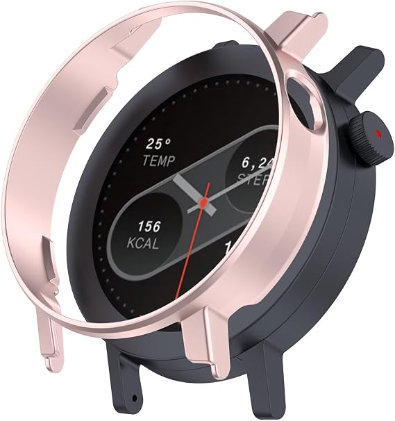 FTRONGRT Case Compatible with Nothing CMF Watch Pro 3, Shock Resistant, PC Watch Dial Smartwatch Protective Cover. Pink