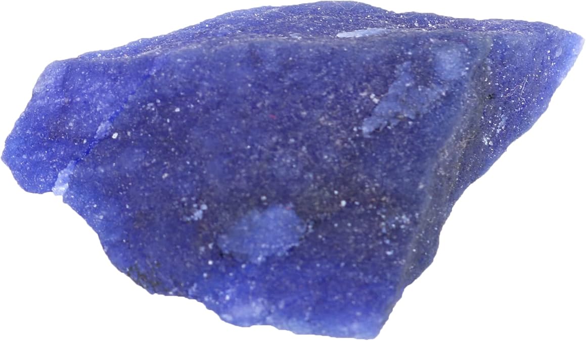 REAL-GEMS Certified Natural Blue Sapphire 33.00 Carat. Crystal Healing Rough Loose Gemstone Beads For Necklace