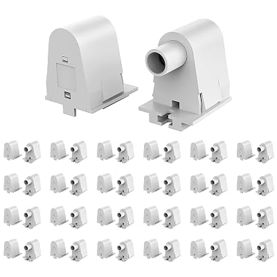 25-Pairs JESLED Single Pin FA8 Tombstone - Non-Shunted T8T10T12 LED Socket Lampholder Base Holder for 8FT Fluorescent Tube Light, Retrofiting Bulbs Fixtures, Flameresistant Plunger, UL Listed