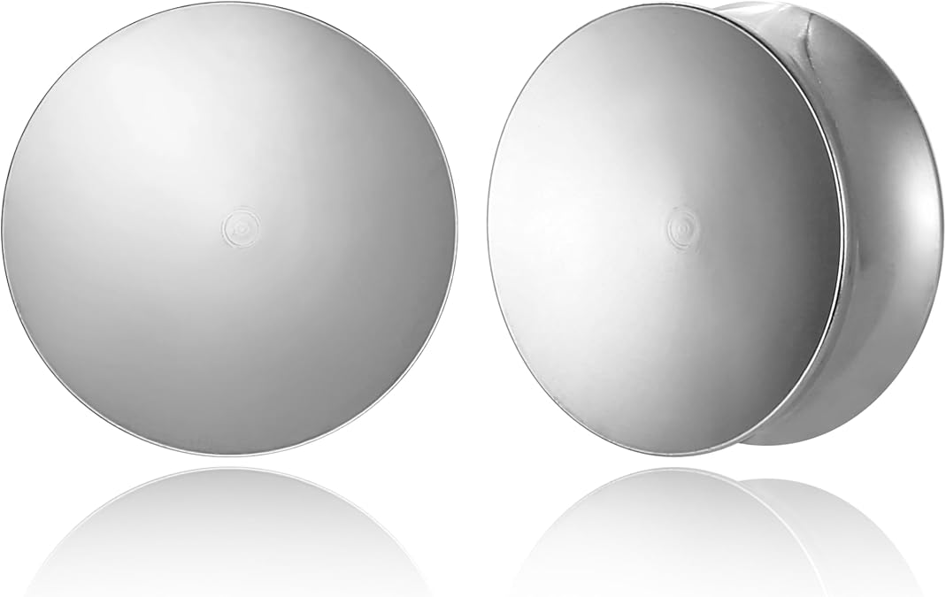 2PCS Simple Concave Ear Plugs Tunels Gauges for Stretched Ears, Hypoallergenic 316 Stainless Steel Gauges Plugs Tunnels 8mm-25mm (0G-1") Body Piercing Jewelry for Women Men