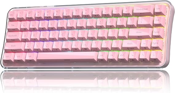 Womier Mechanical Wireless Bluetooth Keyboard, 60% Creamy Gaming Keyboard