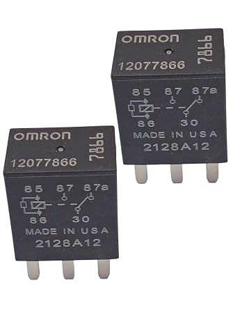 2X 12077866 Relay, 12V 5pins Horn Oil Pump Relay for 5810-0202, 7866, Compatible with Buick, Cadillac, Chevrolet, GMC
