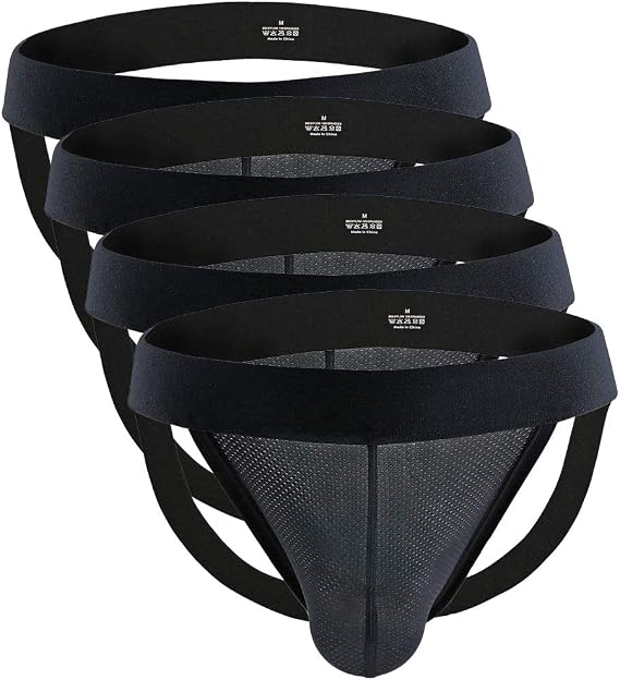 Men's Jockstrap Mesh Pouch Athletic Supporters Underwear for Men