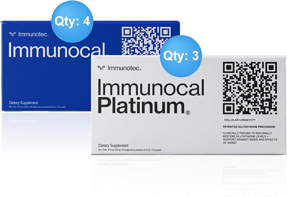 Immunocal + Platinum | Bonded Cysteine, CMP & RMF | Immune, Antioxidant & Cellular Health Support | 4 + 3 Boxes