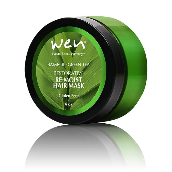 WEN by Chaz Dean Re-Moist Hair Mask - Deep Conditioning Hair Mask for Damaged Hair, Moisturizing Hair Treatment, Hydrating Repair, Smoothing & Softening - Bamboo Green Tea, 4 Oz (Pack of 1)