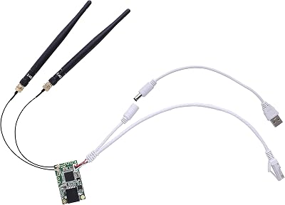 VONETS 2.4GHz WiFi ModuleMini RouterWiFi to Ethernet BridgeHotspot Signal RepeaterExtenderAmplifierAP, USBDC Powered with 2 RJ45 Ports for DIY Industrial Engineering Network Device VM300-H