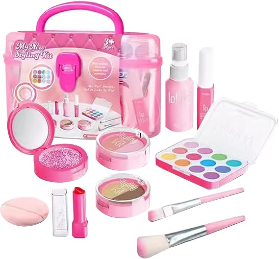 kid Makeup Kit kid Makeup Set Girls Toys Girls Makeup Kit For kid Age 8-12 With Portable Box kid Pretend Play Beauty Set Makeup Toy Set Vanity And Accessories For Children Toddler
