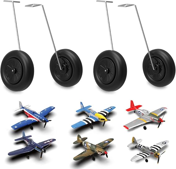 LEAMBE 2 Sets Front Landing Gear for RC Plane BF109 (761-11), P40 (761-13),Spitfire (761-12),P51