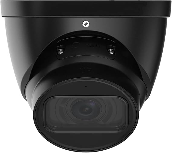 EmpireTech Ultra Low Light 4MP IP PoE Wired Security Outdoor Turret Camera,1/1.8" CMOS,Motorized 2.7mm-12mm Lens,Built-in Mic,Vehicle and Human,IPC-T54IR-ZE Black S3