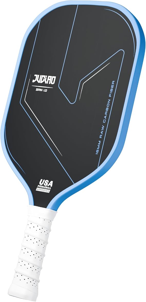 Pickleball Paddles USAPA Approved T700 Raw Carbon Fiber Pickleball Paddle Parent Spin Textured Surface Thermoformed Unibody Pickleball, 16MM Honeycomb Core Pickleball Racket for Pro & Beginner