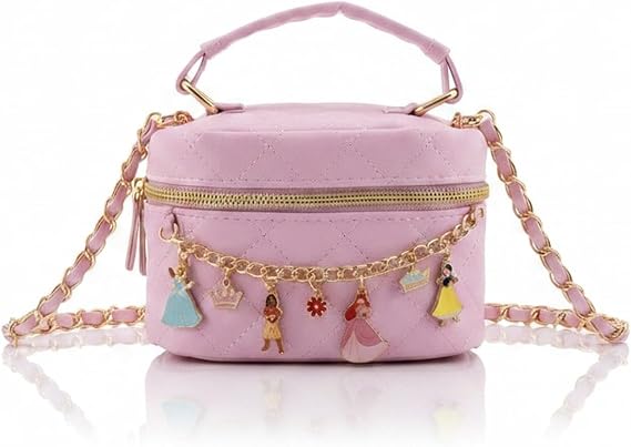 Fast Forward Sanrio Hello Kitty & Disney Princess Quilted Crossbody Bag for Girls with Gold Chain Strap