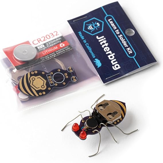 Jitterbug Soldering Kit | DIY Electronics Projects for Beginners | STEM Practice Science Project | Electronic Vibration Motor Circuit Boards with Battery