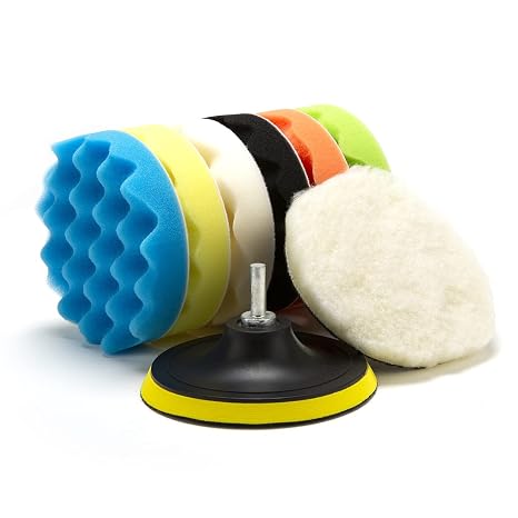 8 Pcs Buffing Pads Waxing Polishing Buffer Drill Sponge Kit for Car Polish Tool