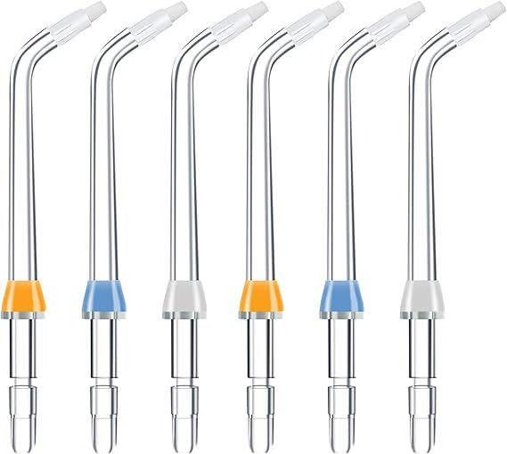 Replacement Tips for Waterpik Water Flosser - Replacement Orthodontic Tips Compatible with Waterpik Water Flossers and Other Brand Oral Irrigators (6-Pack)