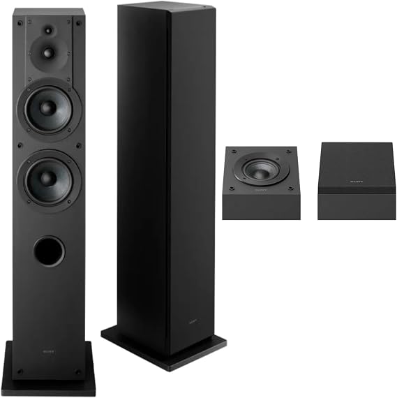 Sony 3-Way Floorstanding Speaker System (Pair) | Dolby Atmos Speakers (Pair) 2025 Model, (4 items)
