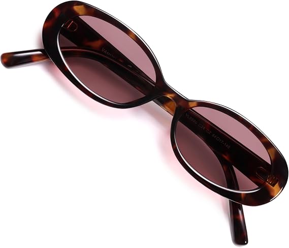 VANLINKER Polarized Retro Oval Sunglasses for Women Men Small 90s VL9580