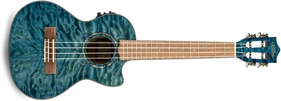Lanikai, 4-String Ukulele, Sand,Blue,Chrome (QMBLCET)