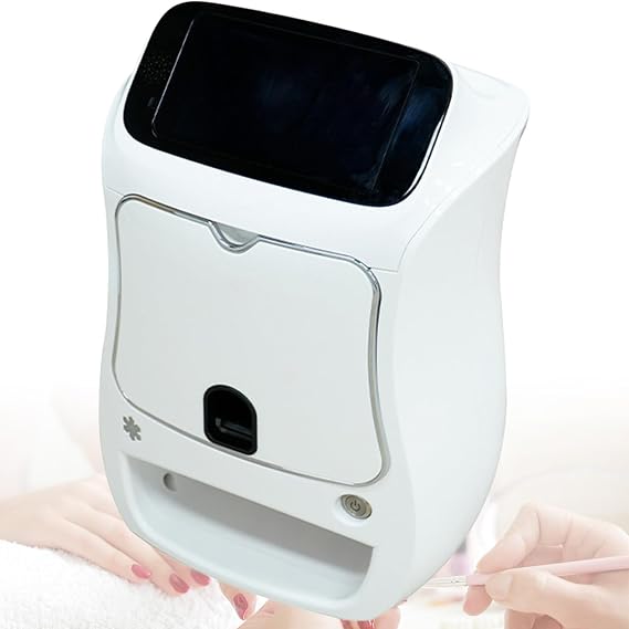 Portable Mobile Nail Printing Machine, Digital Mobile Nail Art Printer, 3D Automatic Smart Nail Machine, Multiple Languages, Automatic Drying