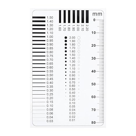 BESTOYARD High Precision Transparent Ruler for Flaw Detection and Measurement Tool Compact Design for Spot Inspection and Crack Analysis