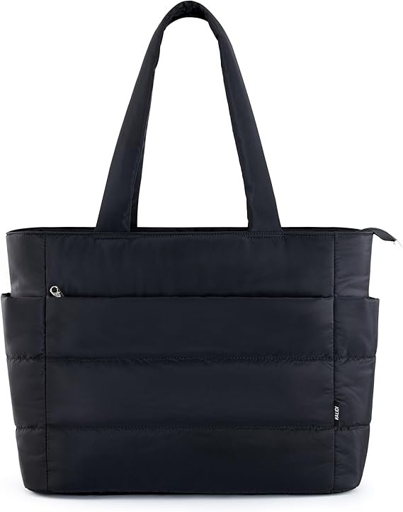 KALIDI Quilted Tote Bag, Medium Soft Padded Puffer For Laptop Pad Daily
