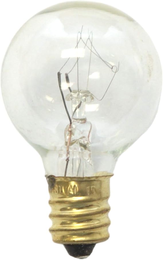 Sival - G30 Replacement Globe Light Bulb, Clear, Candelabra Base (E12), 5 Watts, 25-Pack
