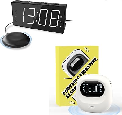 Roxicosly Cordless Vibrating Clock and Bed Shaker Clock