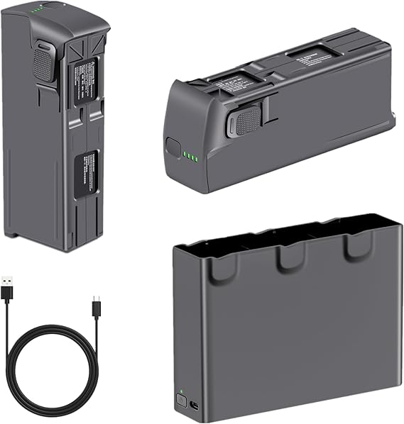 COOLSHOW Intelligent Flight Avata 2 Battery Replacement 2150mAh 2 Packs Offer 23 mins of Max Flight Time and Triple Avata 2 Battery Charger Two-Way Charging Hub Compatible with DJI Avata 2 Drone