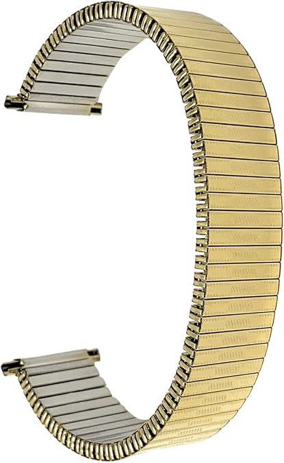 Extra Long XL Stainless Steel Metal Stretch Watch Band, Expansion, 10-22mm | 3 Colors, Stainless Steel Expansion Watch Band, Bandini Metal Stretch Strap, Straight End, 10mm-22mm, Extra Long, Men / Women