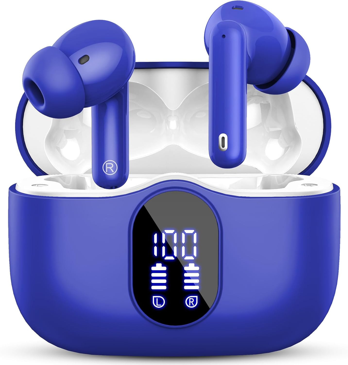 Bluetooth 5.3 Headphones Wireless with 4 ENC Noise Cancellation Microphone Bluetooth Headphones HiFi Stereo Sound 36 Hours Playback Time IP7