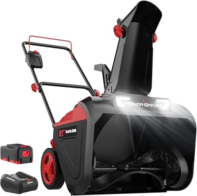 PowerSmart 40V MAX Cordless Snow Blower 21-Inch with 4.0Ah Battery and Charger HB2421A