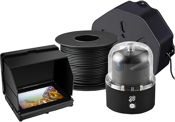 Underwater 360° Rotating Camera for Fishing, With 5 Inch Monitor, Fish Finders & Depth Finders, Portable Fish Camera