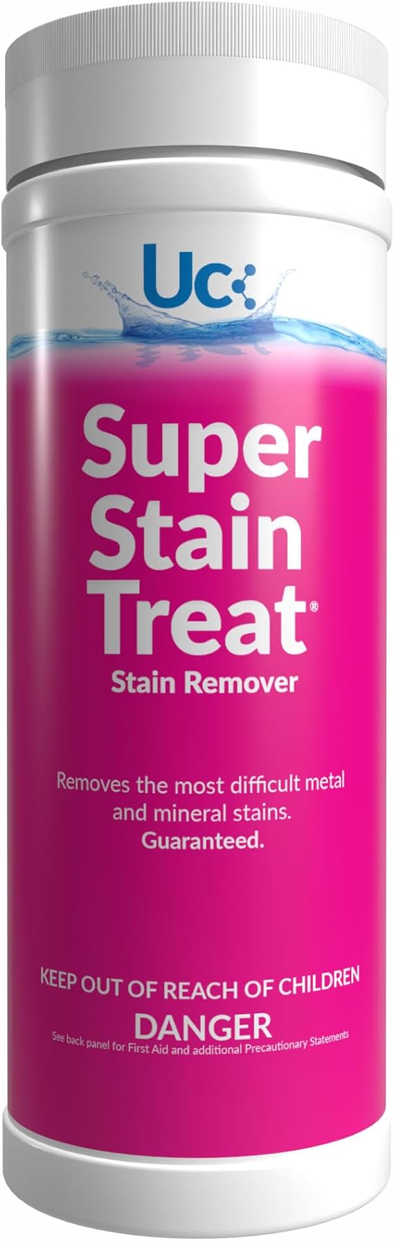 United Chemicals Super Stain Treat for Pools Pool Stain Remover for Metal, Rust, and Organic Stains, Works on Fiberglass, Vinyl, Plaster, and Marcite, No Draining Needed | SST-C12, 2.5 lb Bag