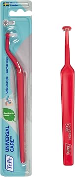 TePe Pack of 1 Universal Care Angled Soft-Bristle Toothbrush, Small-Head Orthodontic Toothbrush
