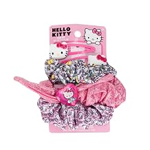 Townley Girl Hello Kitty Scrunchie and Clip 5pc Hair Set